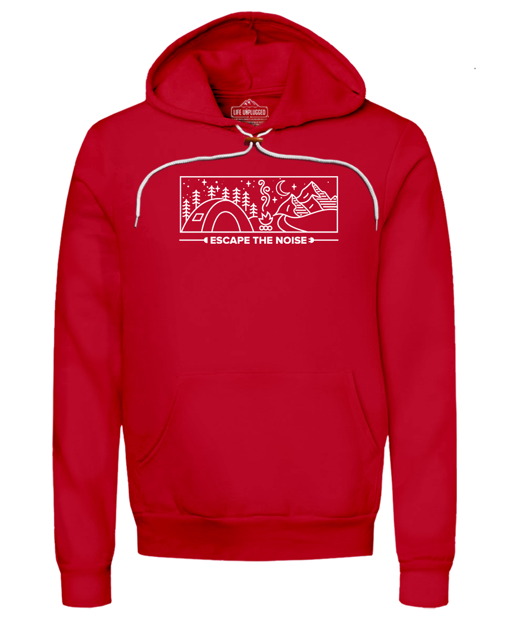 Escape The Noise Camping Scene Super Soft Hoodie