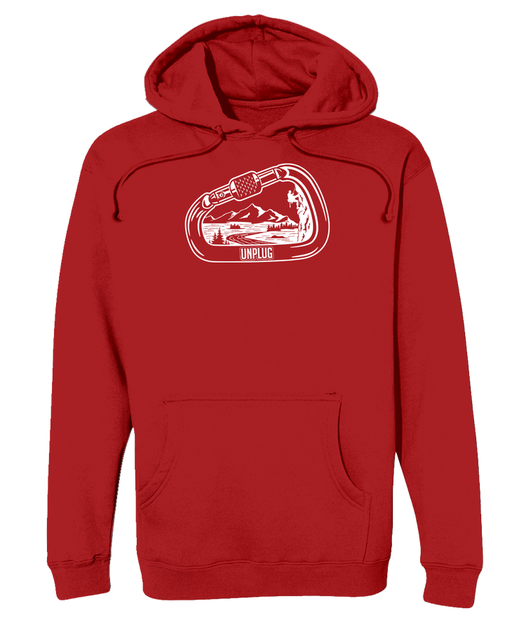 Rock Climbing Mountain Scene Heavyweight Hoodie