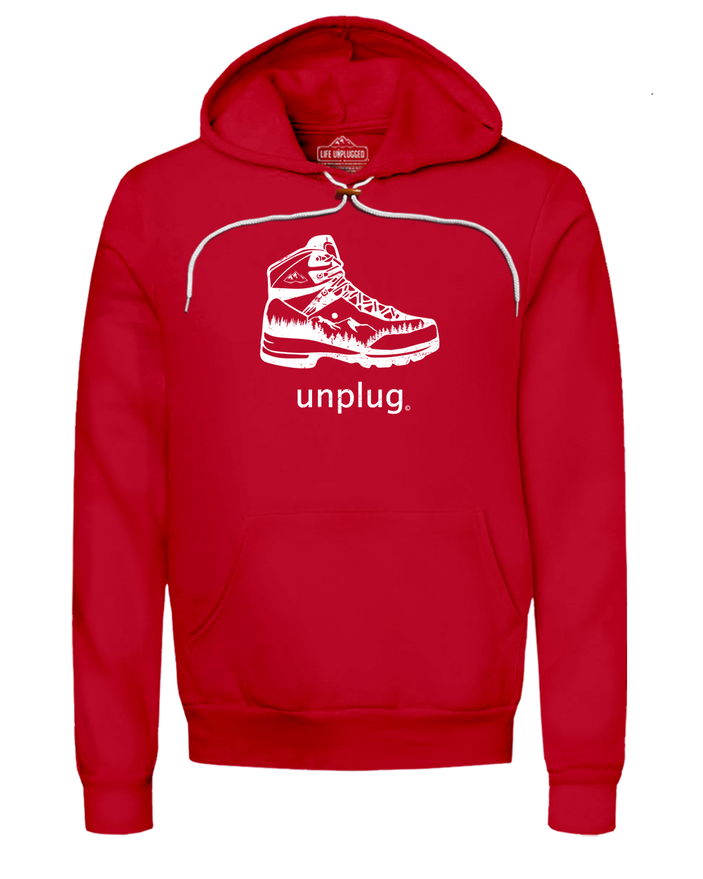 Hiking Boot Mountain Scene Super Soft Hoodie