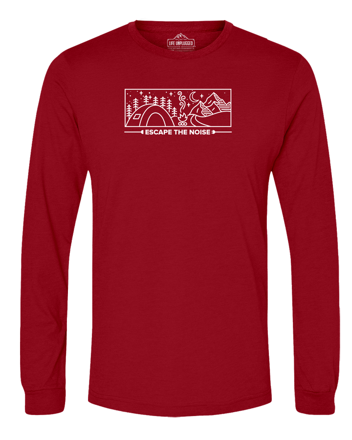 Escape The Noise Camping Scene Long Sleeve T-Shirt