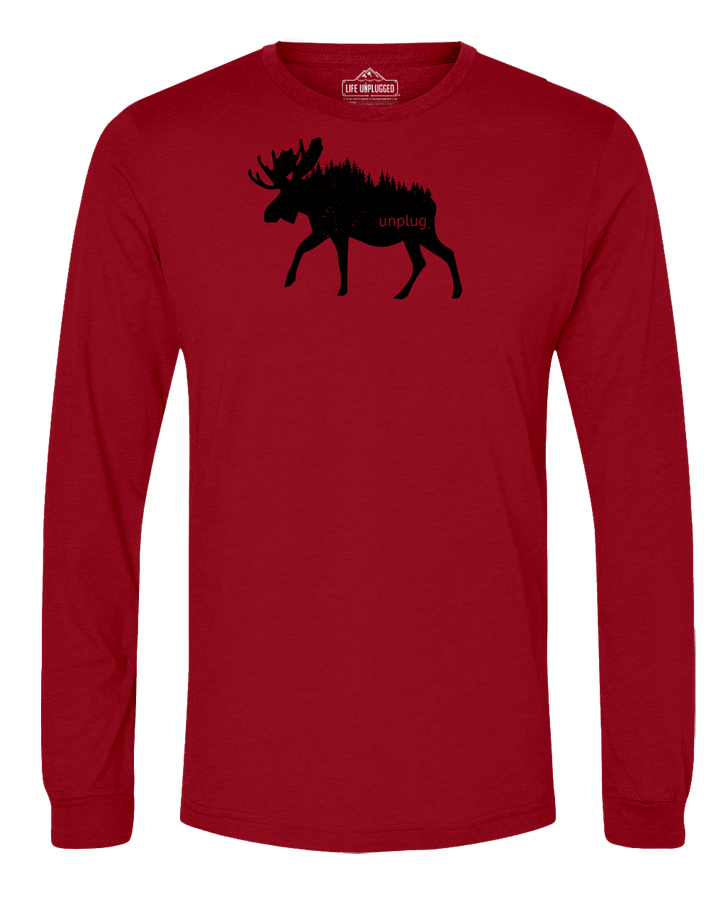 Moose In The Trees Long Sleeve T-Shirt