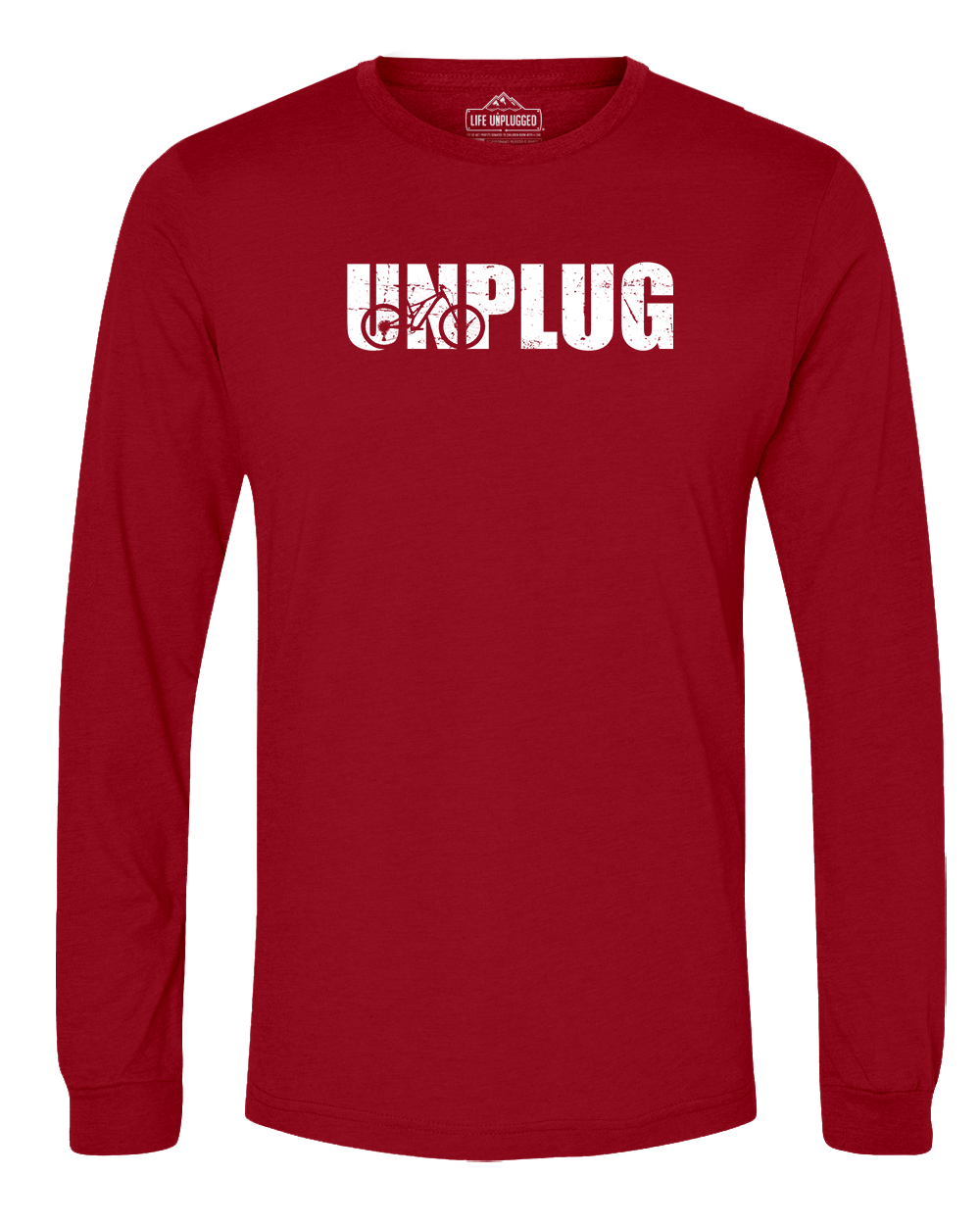 Unplug Mountain Bike Silhouette Long Sleeve T-Shirt