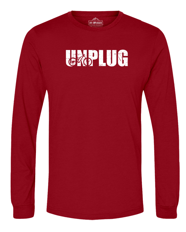 Unplug Mountain Bike Silhouette Long Sleeve T-Shirt