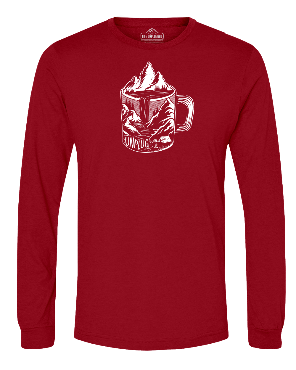 Coffee Mountain Scene Long Sleeve T-Shirt