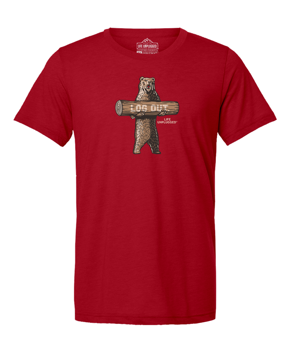 LOG OUT BEAR Triblend T-Shirt