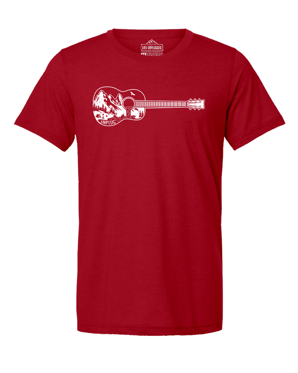 Guitar Mountain Scene Triblend T-Shirt