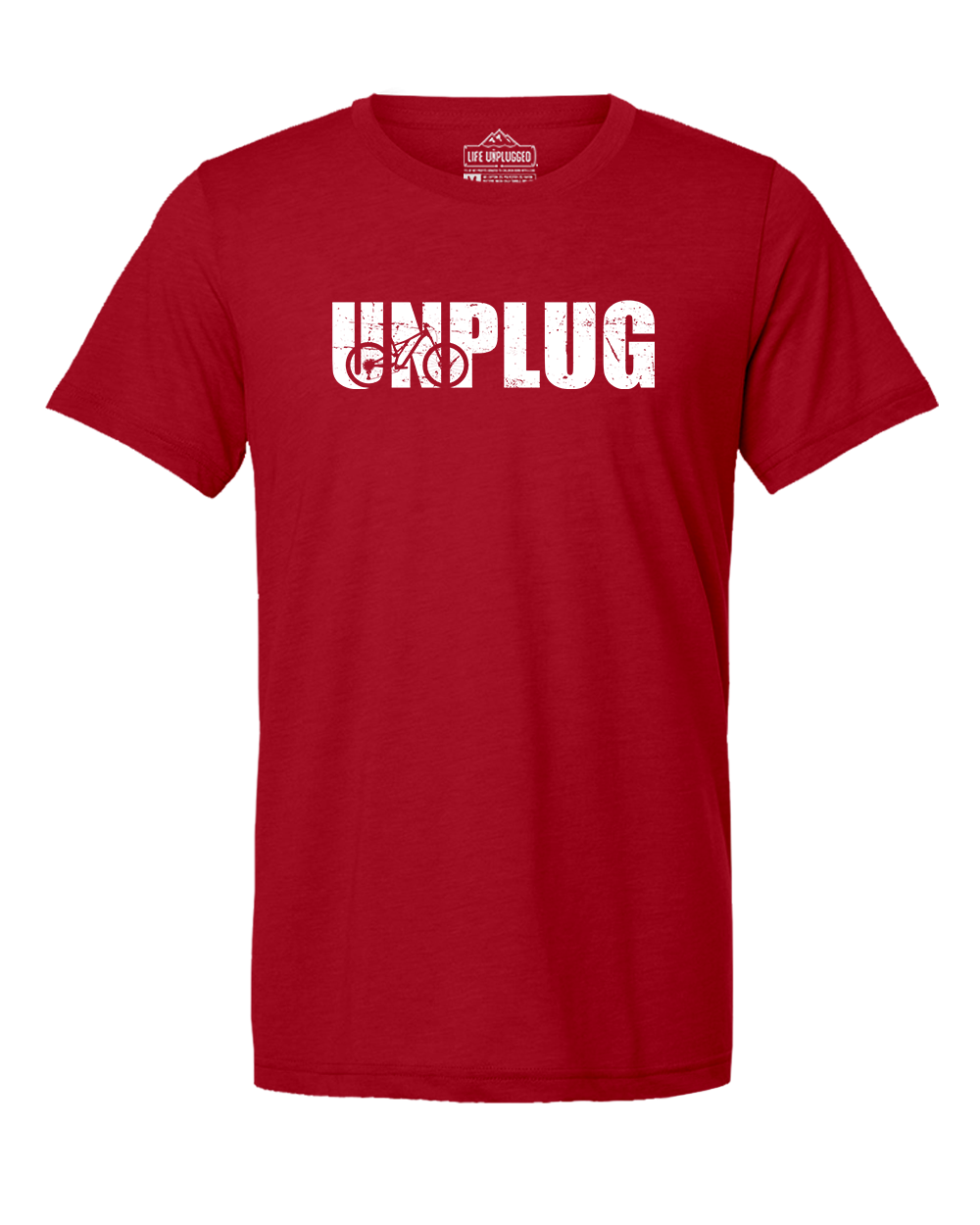 Unplug Mountain Bike Silhouette Triblend T-Shirt
