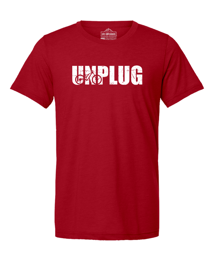 Unplug Mountain Bike Silhouette Triblend T-Shirt