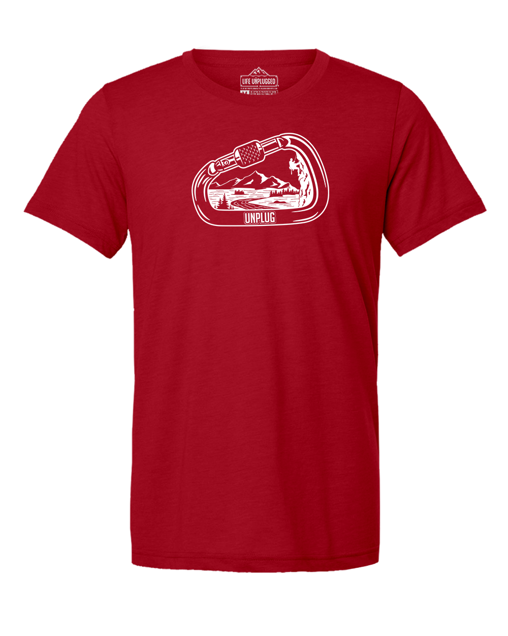 Rock Climbing Mountain Scene Triblend T-Shirt