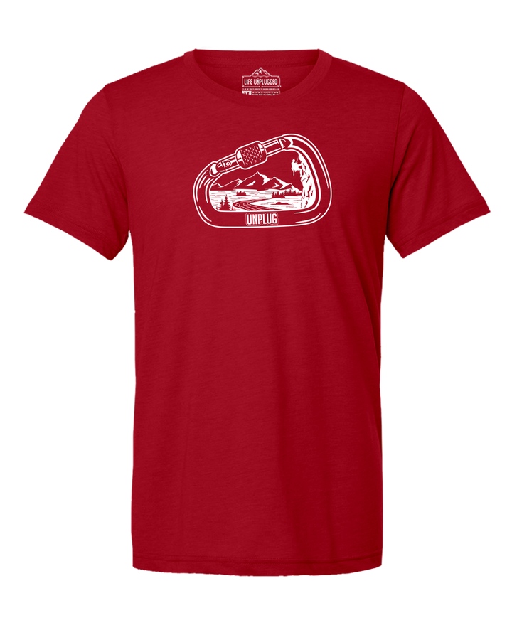 Rock Climbing Mountain Scene Triblend T-Shirt