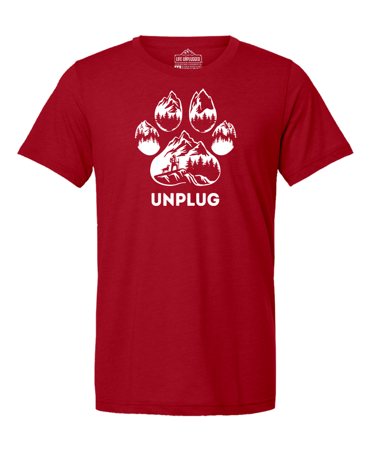 Paw Print Mountain Scene Triblend T-Shirt