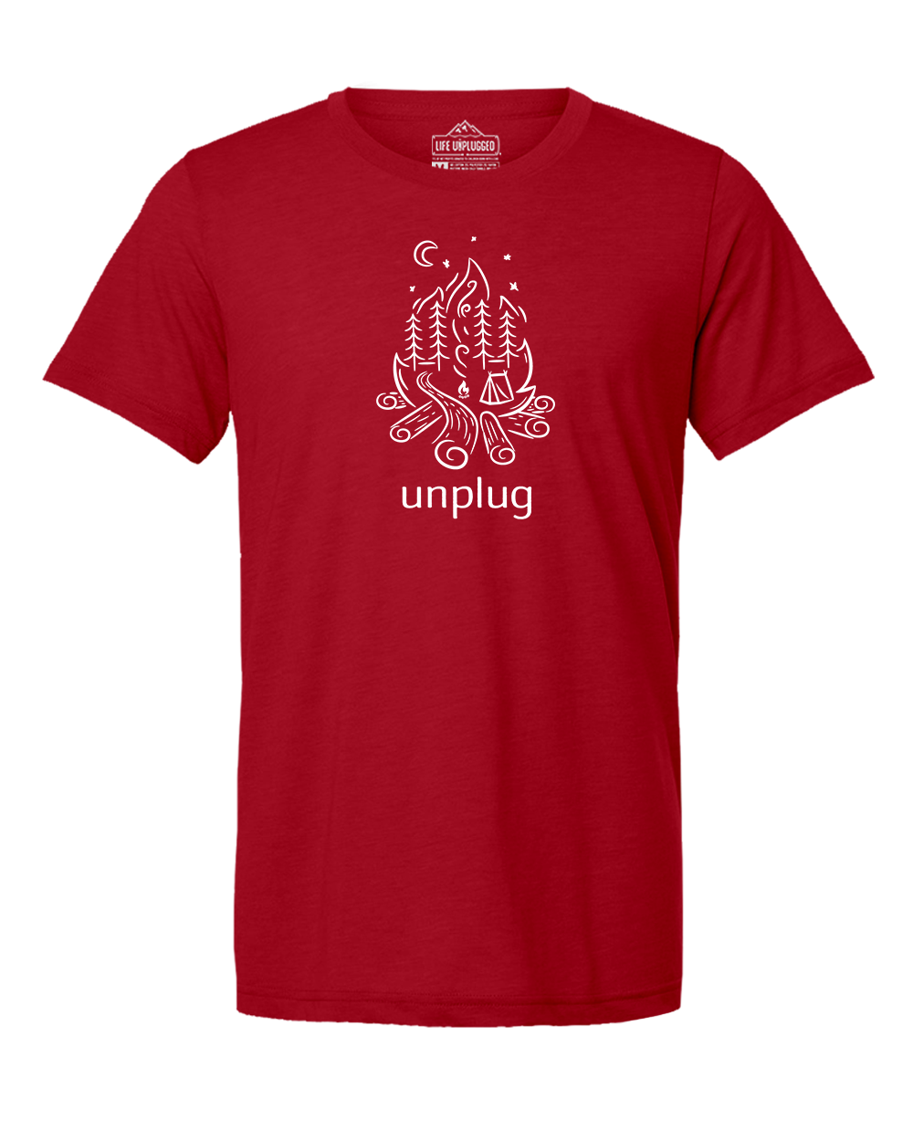 Campfire Camping Scene Triblend T-Shirt