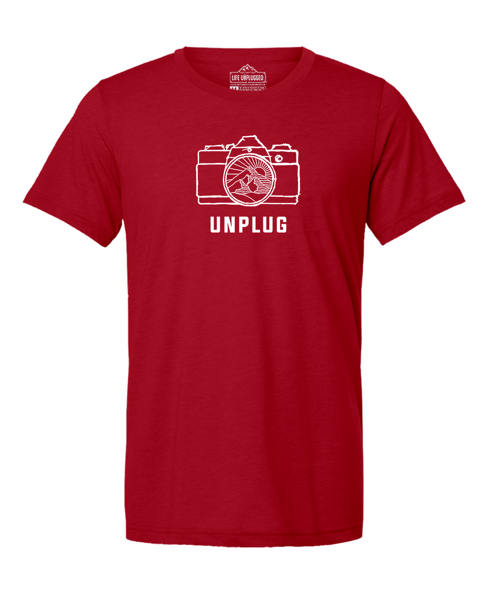 Camera Mountain Lens Triblend T-Shirt