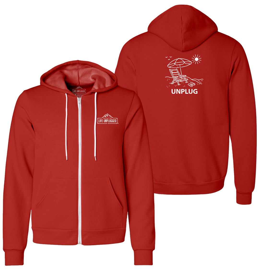 Beach Chair Supersoft Midweight Zip Up Hoodie