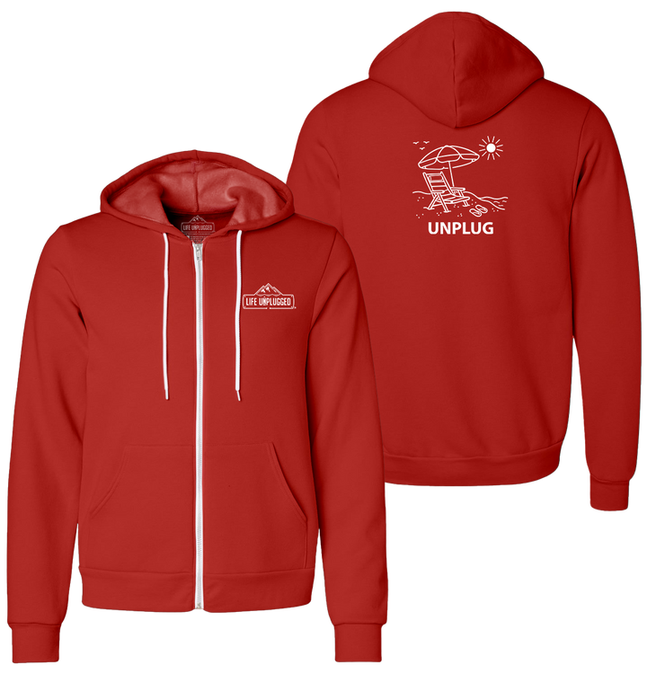 Beach Chair Supersoft Midweight Zip Up Hoodie