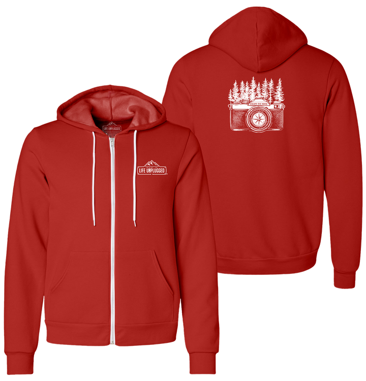 Camera in the Trees Supersoft Midweight Zip Up Hoodie