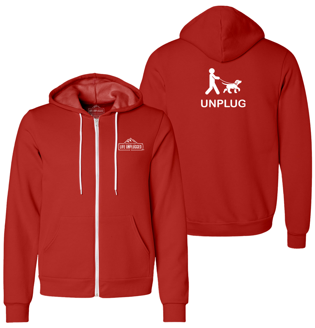 DOG WALKING Supersoft Midweight Zip Up Hoodie