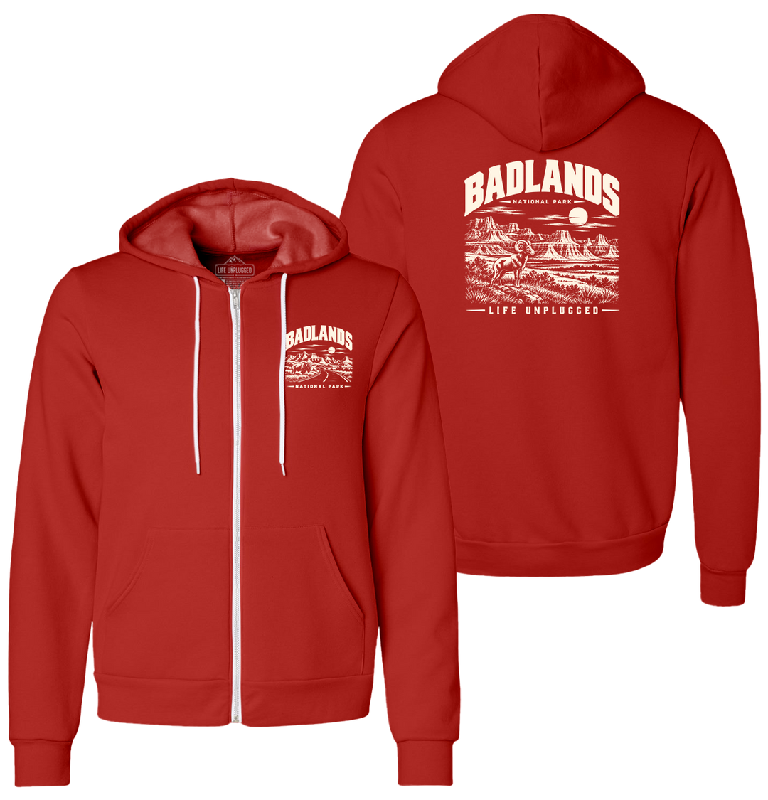 BADLANDS NATIONAL PARK Supersoft Midweight Zip Up Hoodie