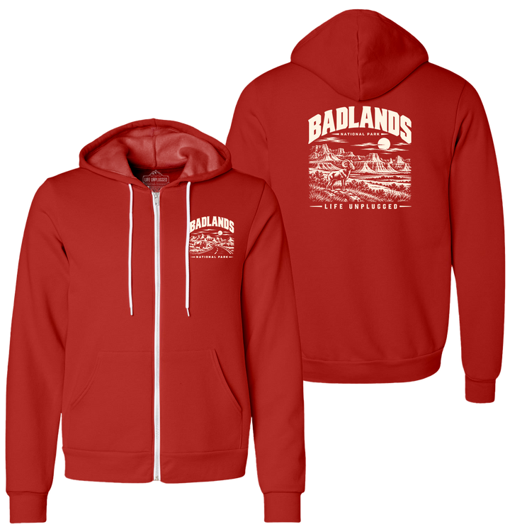 BADLANDS NATIONAL PARK Supersoft Midweight Zip Up Hoodie