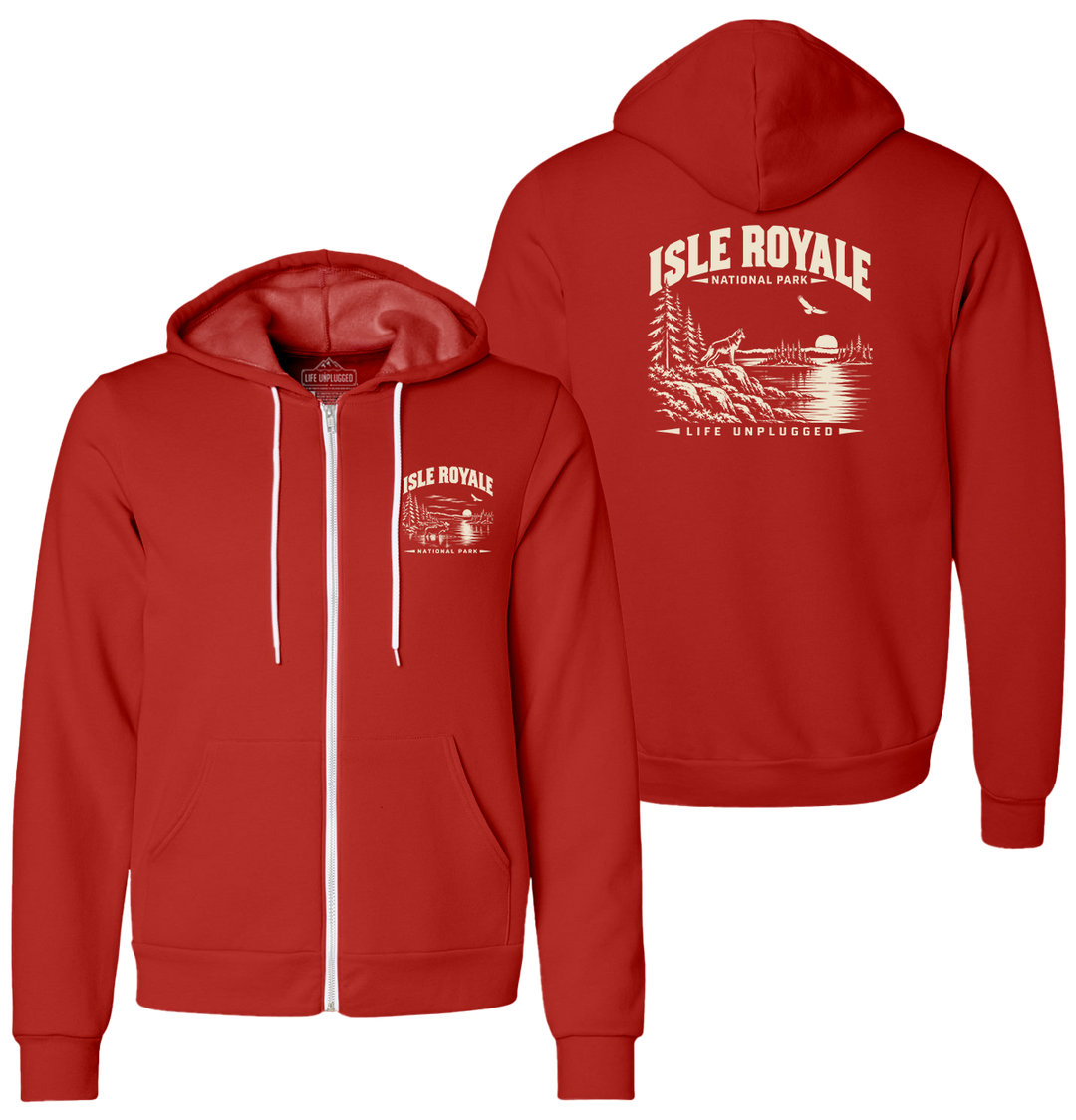 ISLE ROYALE NATIONAL PARK Supersoft Midweight Zip Up Hoodie