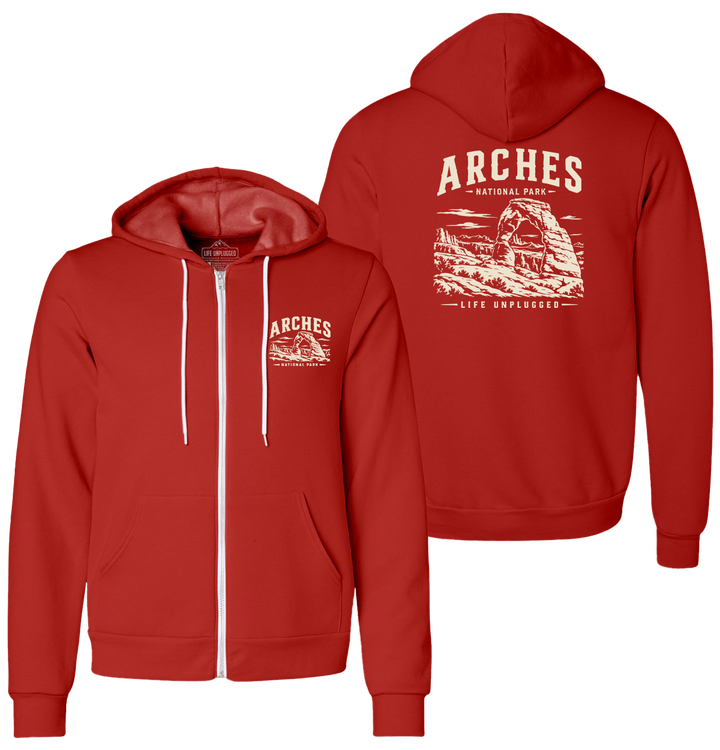 ARCHES NATIONAL PARK Supersoft Midweight Zip Up Hoodie