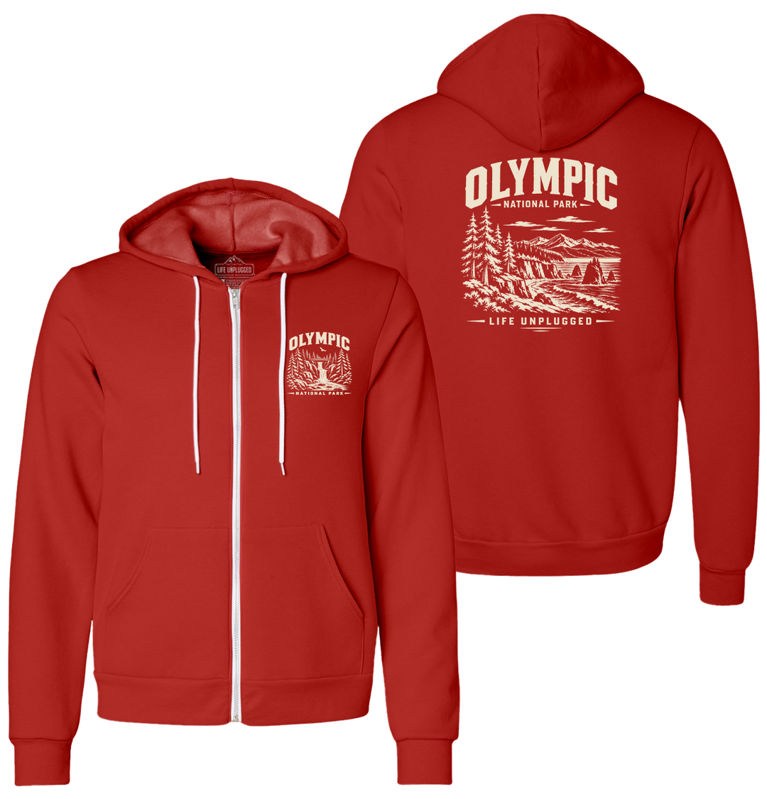 OLYMPIC NATIONAL PARK Supersoft Midweight Zip Up Hoodie