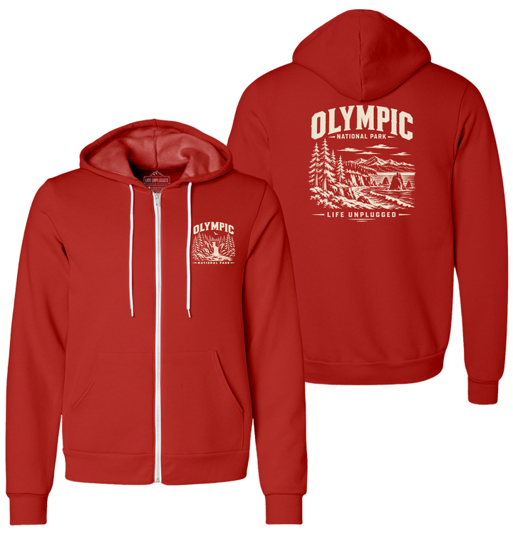 OLYMPIC NATIONAL PARK Supersoft Midweight Zip Up Hoodie