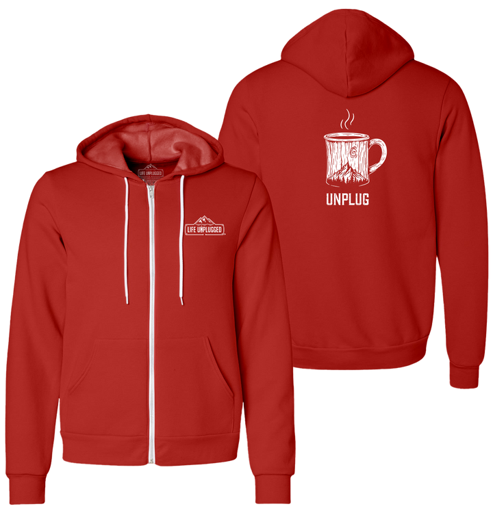 WOODEN COFFEE MUG Supersoft Midweight Zip Up Hoodie