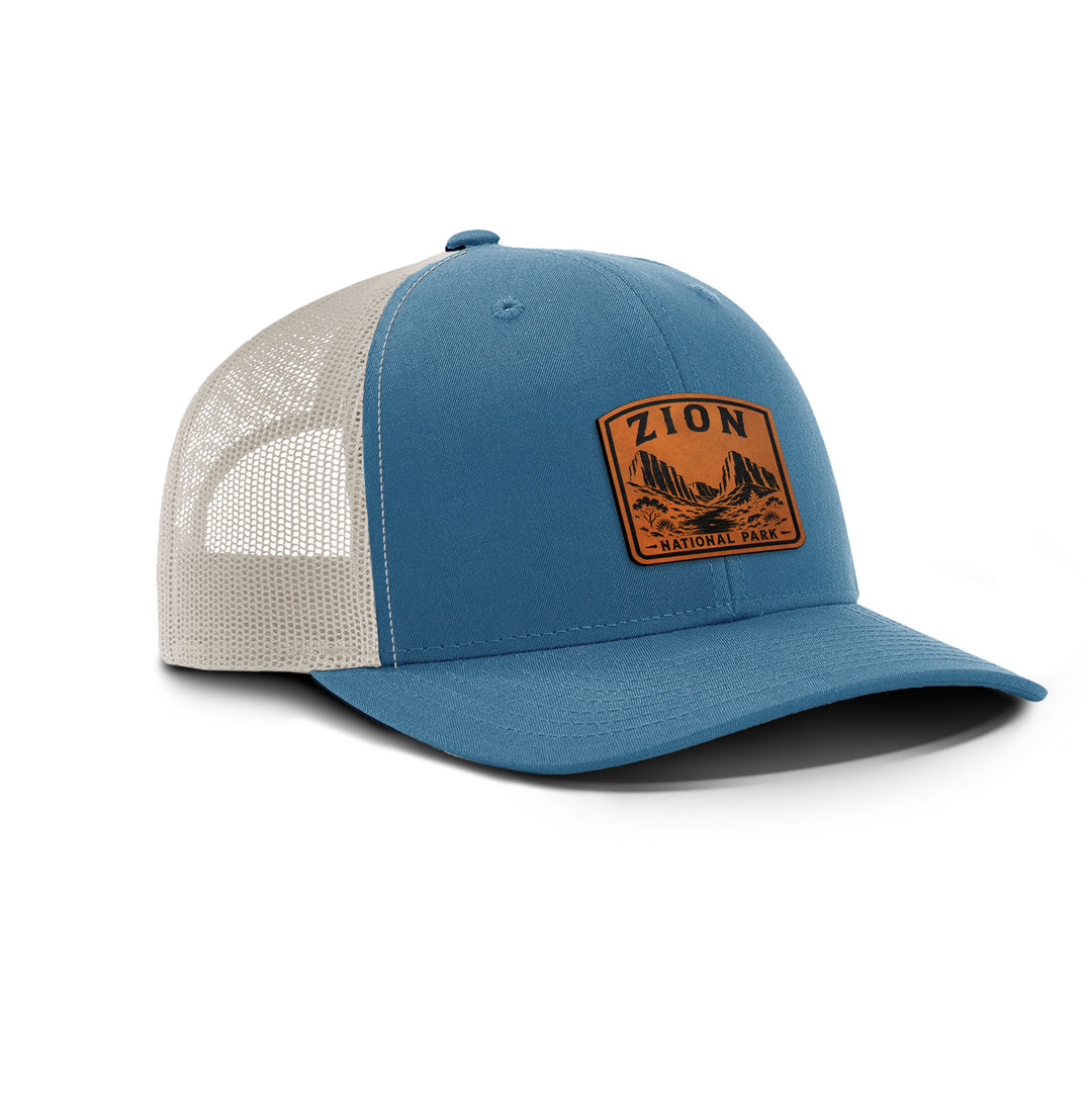 ZION NATIONAL PARK Snapback Leather Patch Hat