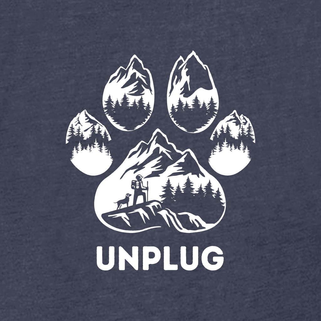 Paw Print Mountain Scene Women's T-Shirt