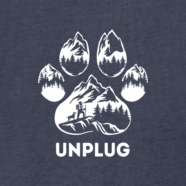 Paw Print Mountain Scene Women's T-Shirt