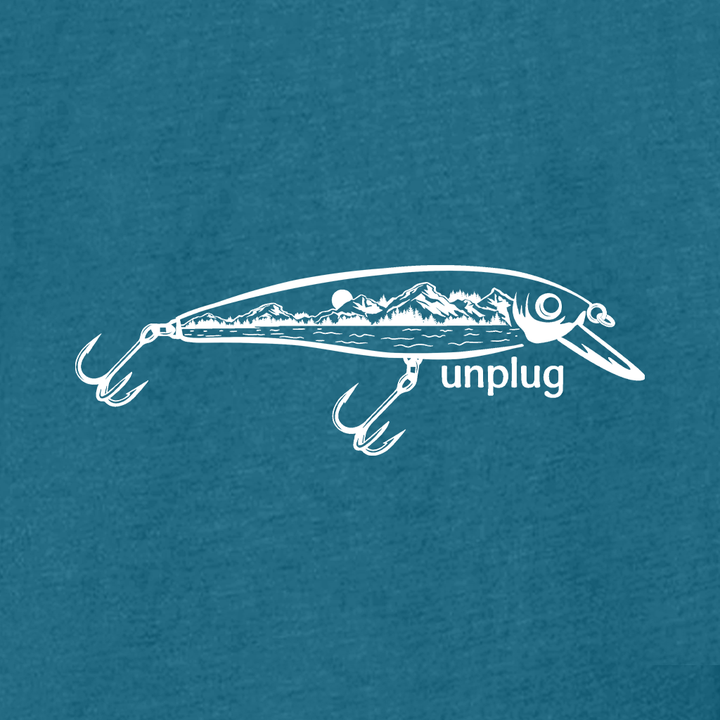 Fishing Lure Mountain Scene Women's T-Shirt