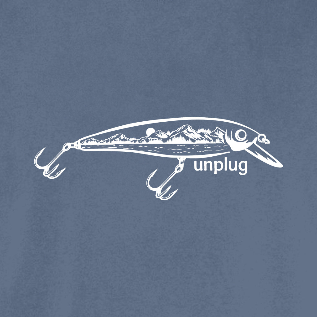 FISHING LURE MOUNTAIN SCENE Cotton T-Shirt powered by Comfort Colors®
