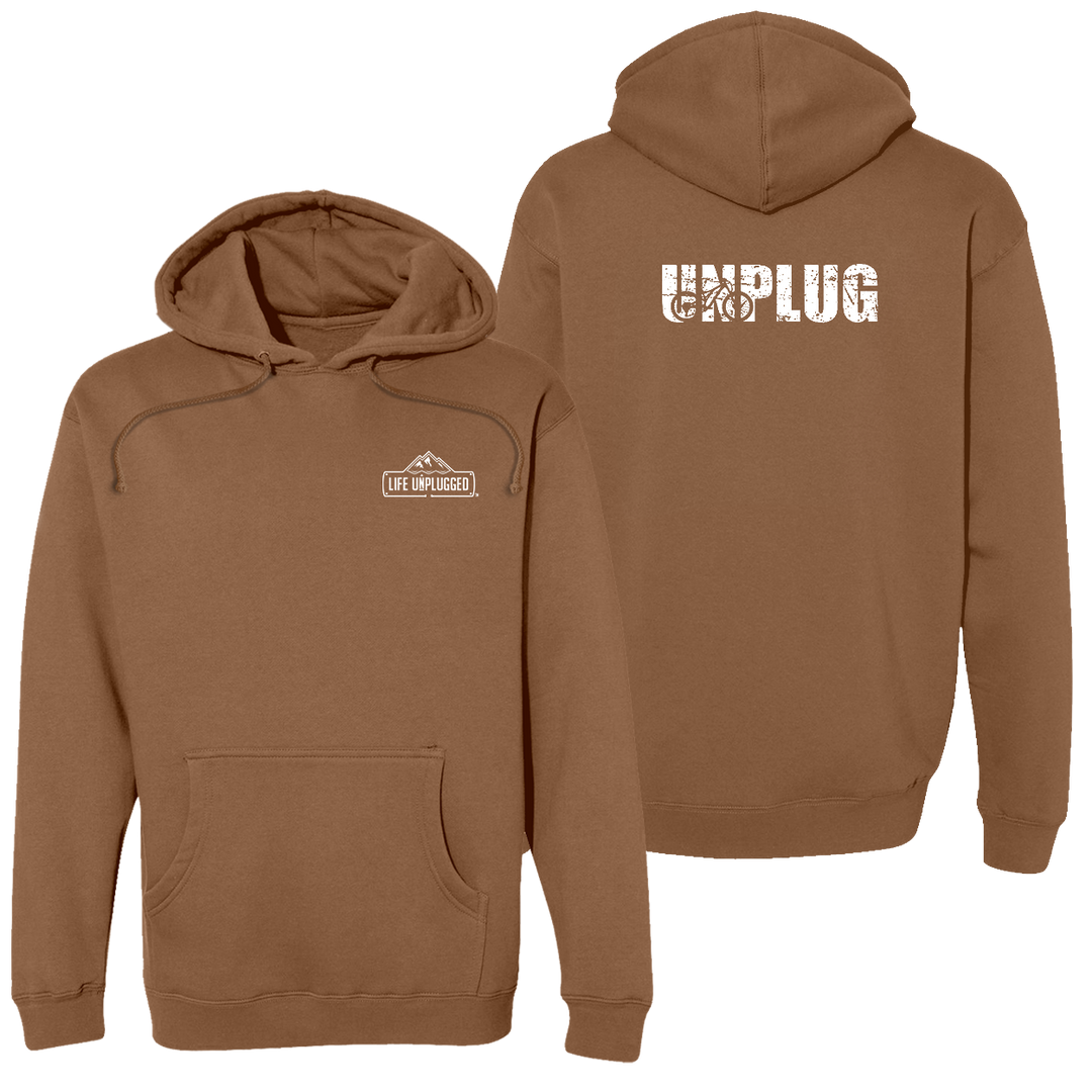 Unplug Mountain Bike Silhouette Heavyweight Hoodie