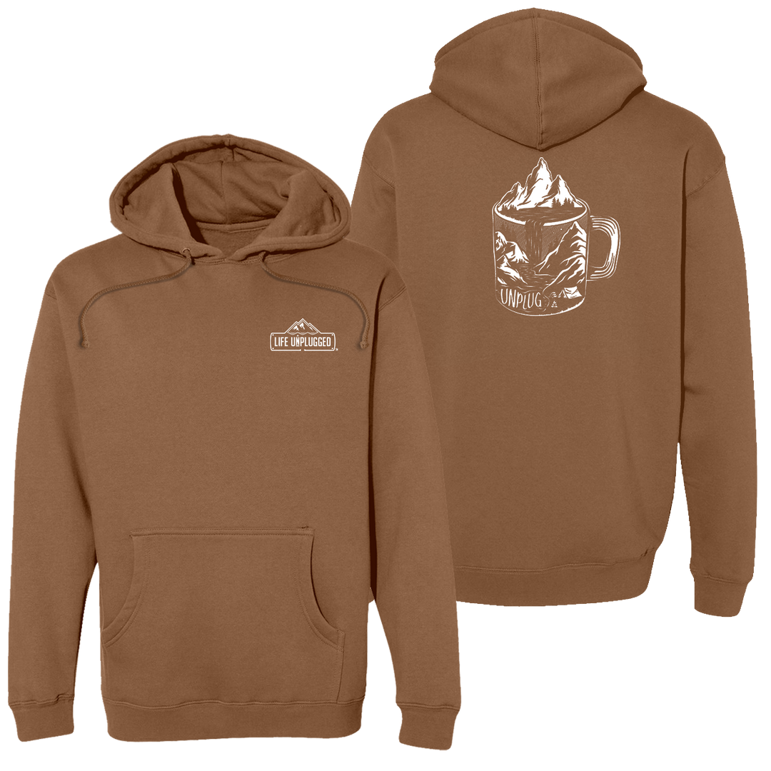 Coffee Mountain Scene Heavyweight Hoodie