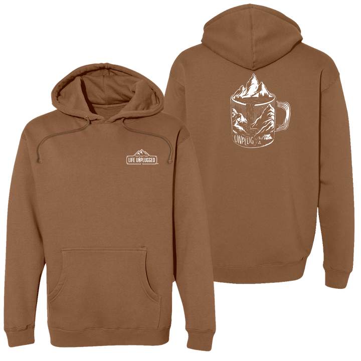 Coffee Mountain Scene Heavyweight Hoodie
