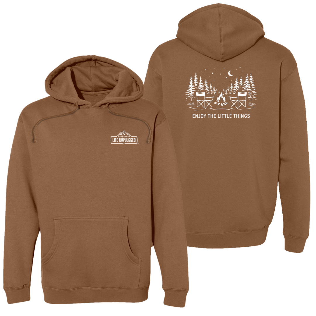 Enjoy The Little Things Campfire scene Heavyweight Hoodie