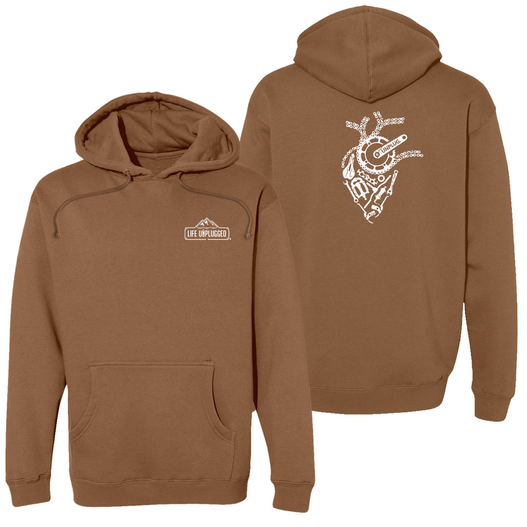Anatomical Heart (bicycle Parts) Heavyweight Hoodie