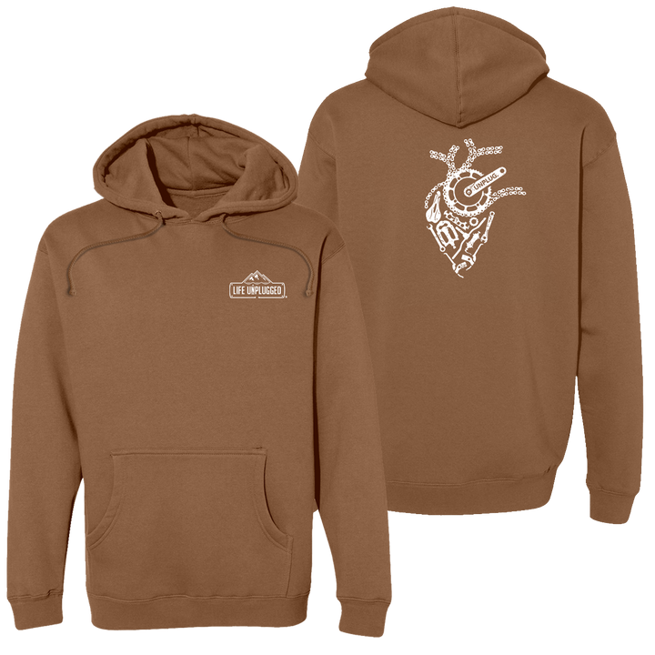 Anatomical Heart (bicycle Parts) Heavyweight Hoodie