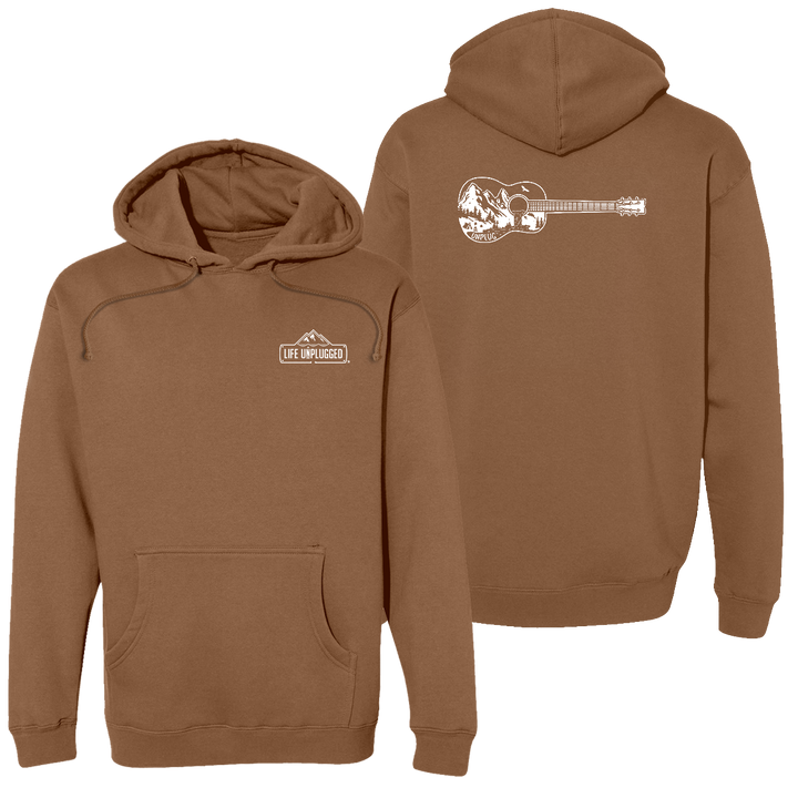 Guitar Mountain Scene Heavyweight Hoodie