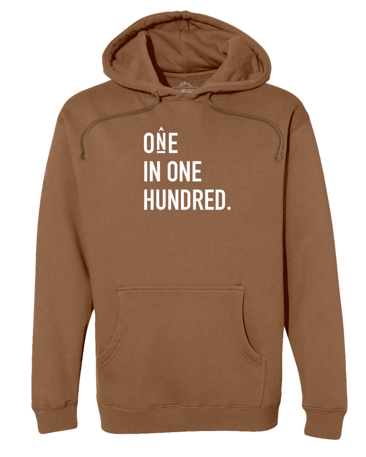 ONE IN ONE HUNDRED STACKED Premium Heavyweight Hooded Sweatshirt