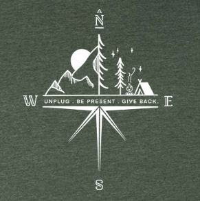 Compass Mountain Scene Long Sleeve T-Shirt