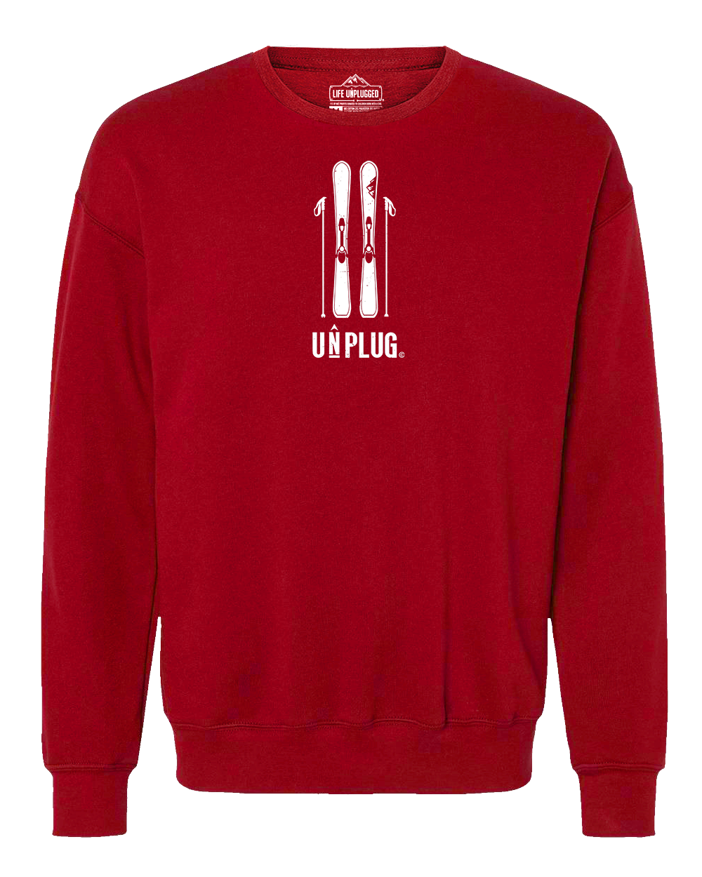 SKIING Midweight Super Soft Crewneck 2XL - RED BLOWOUT