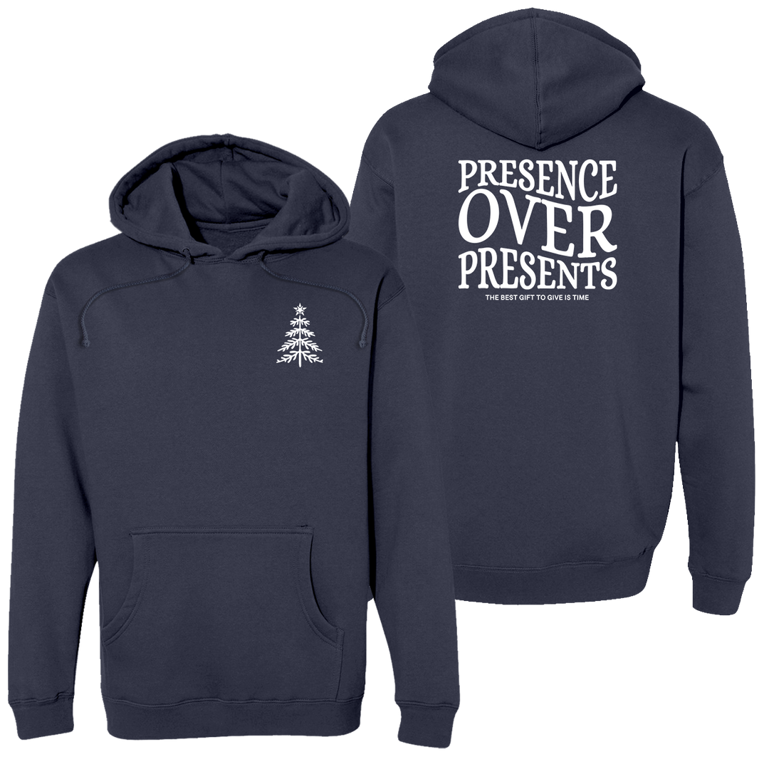 Presence Over Presents  Heavyweight Hoodie