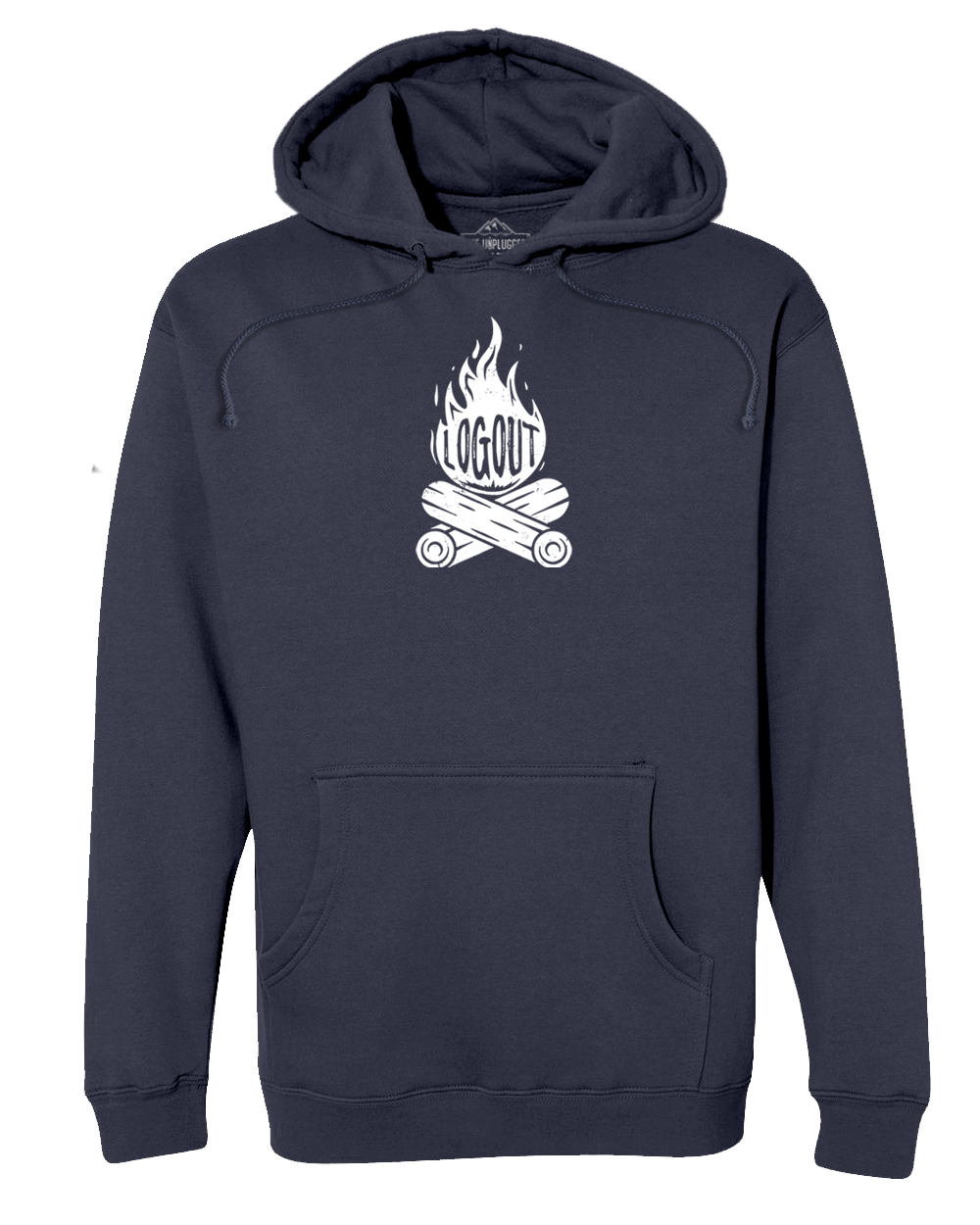 Log Out Campfire Heavyweight Hoodie – Life Unplugged