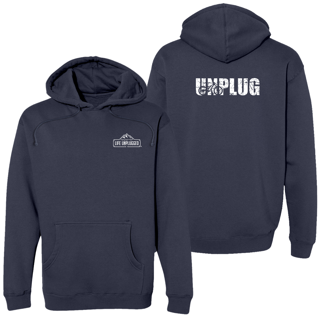 Unplug Mountain Bike Silhouette Heavyweight Hoodie