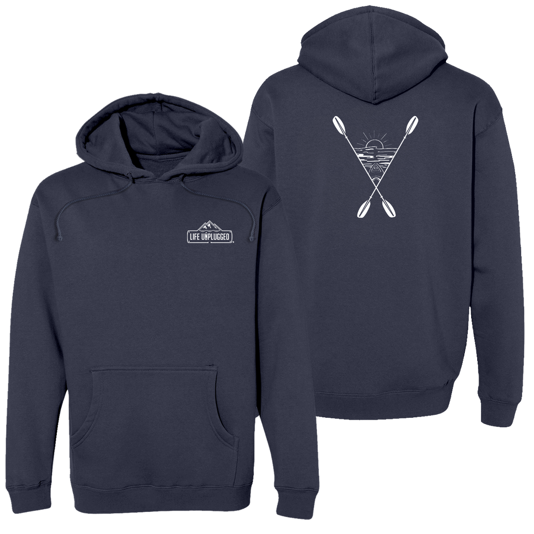 Kayaking Into The Sunset Heavyweight Hoodie