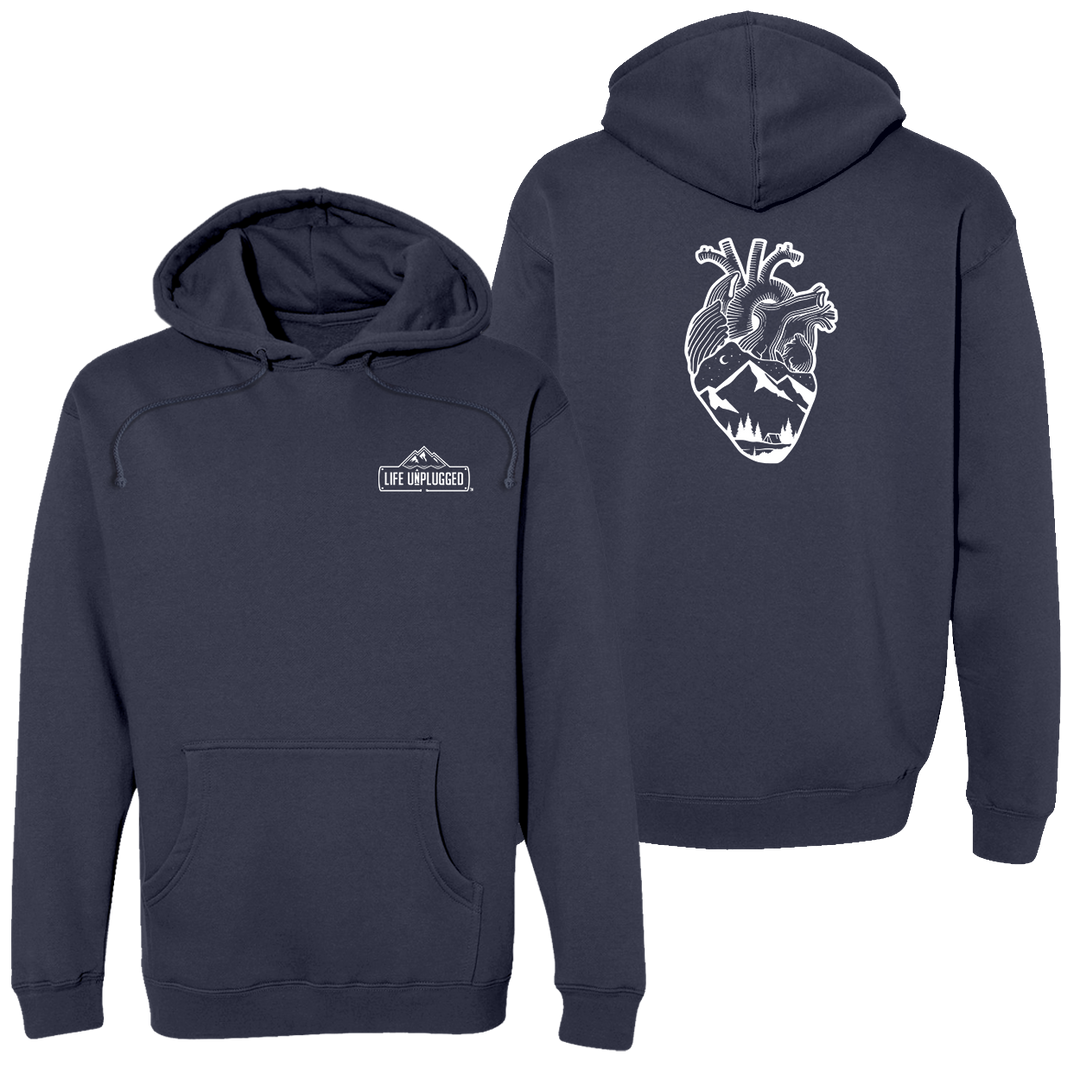 Anatomical Heart (full Chest) Heavyweight Hoodie