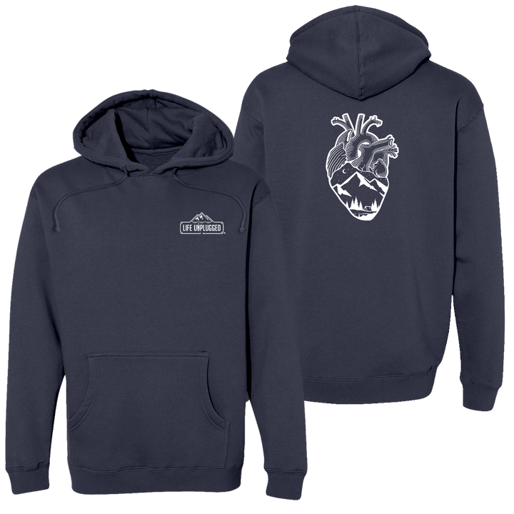 Anatomical Heart (full Chest) Heavyweight Hoodie