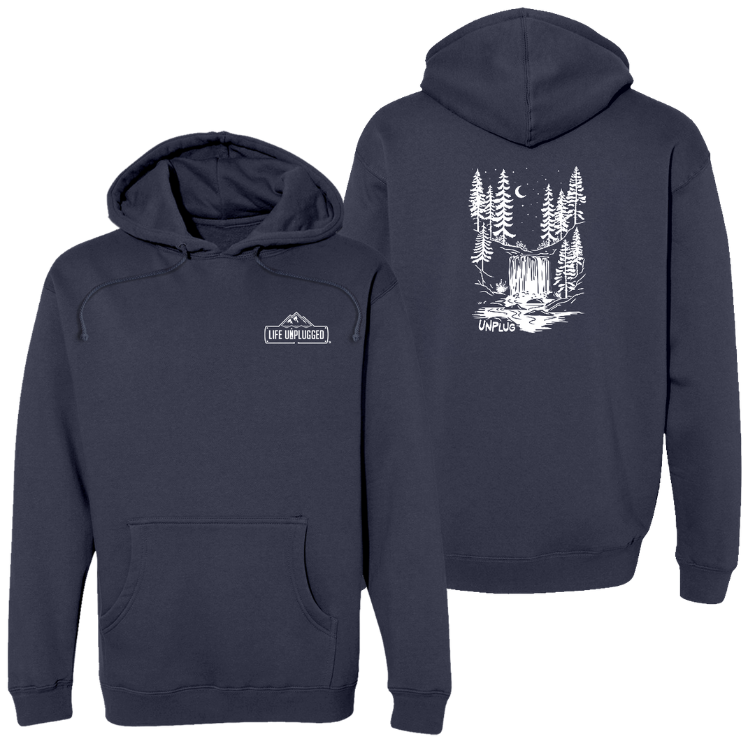 WATERFALL UNDER THE STARS Heavyweight Hoodie